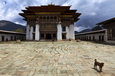 gangtey goemba phobjikha 谷在不丹的佛教寺院