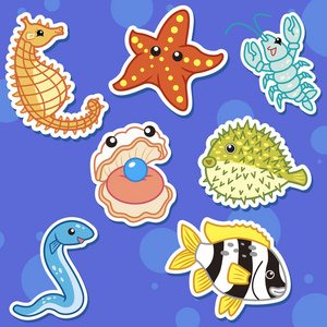 可爱的小海动物 stickers05