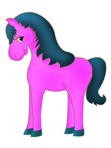 粉红色的马