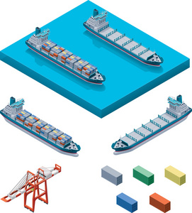 矢量集装箱船用起重机
