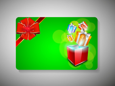 快乐圣诞庆祝活动的礼品卡。10 eps