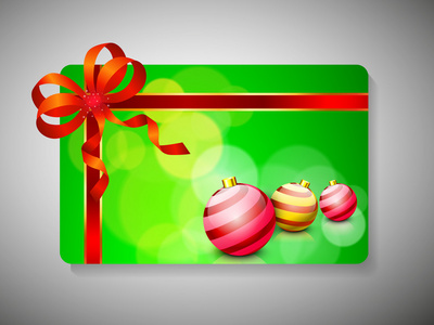 快乐圣诞庆祝活动的礼品卡。10 eps