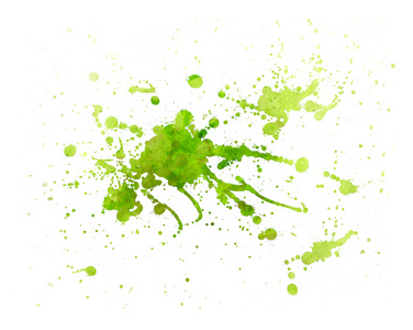 绿色绘画纹理与飞溅