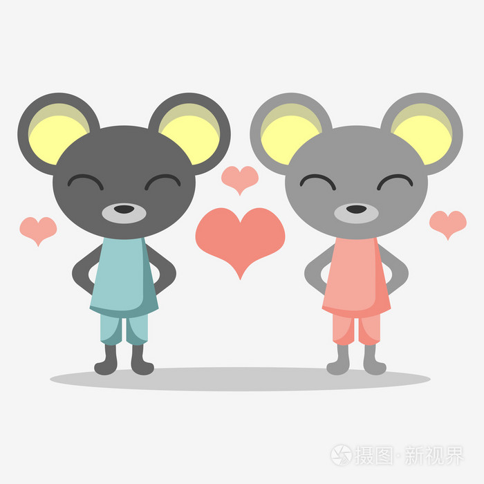 爱可爱小鼠夫妇