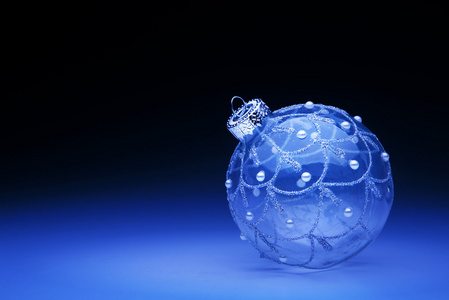 艺术蓝色圣诞球