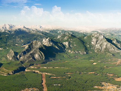 平面景观的山景