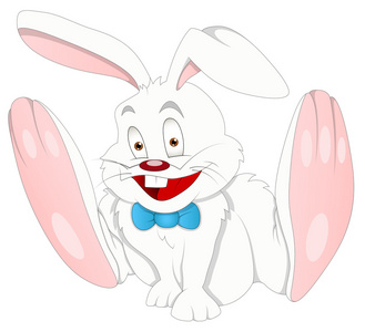 兔子卡通角色矢量图