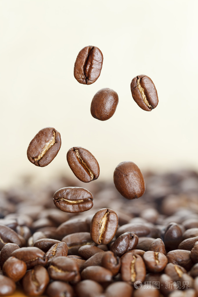 咖啡豆的特写