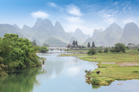 阳朔的美丽农村风景