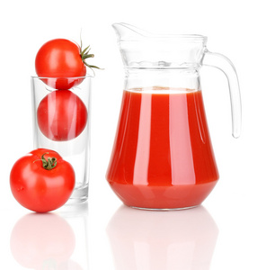 番茄汁在投手上白色隔离