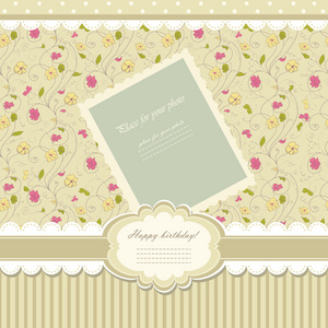 复古架老式照片矢量照片