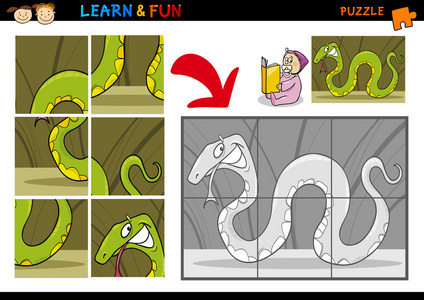 卡通蛇的益智游戏