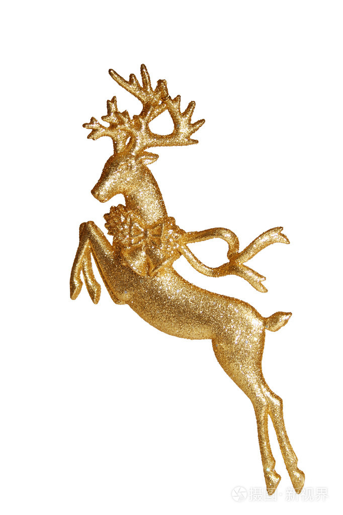 在白色背景上的圣诞鹿