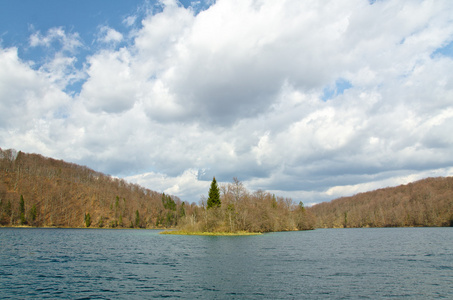在十六湖国家公园，克罗地亚的景色