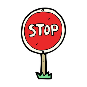 卡通停车标志照片