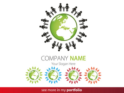 公司标志设计 民族 家庭 地球 地球