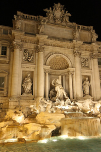 fontana di trevi，罗马，意大利