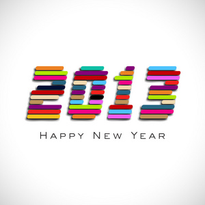 程式化的 2013年新年快乐背景。10 eps
