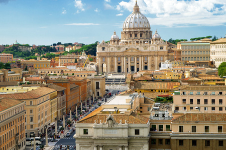 罗马的城市面貌，圣彼得大教堂的视图