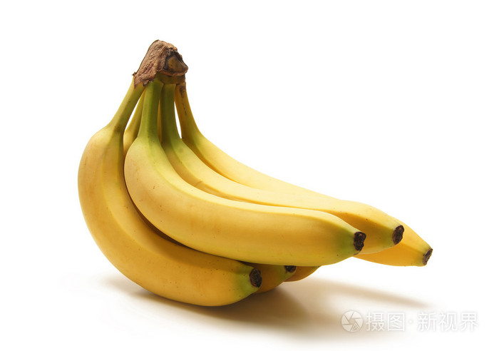 孤立在白色的香蕉