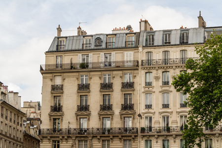 美丽的巴黎街道查看巴黎，法国欧洲