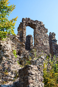 墙上的一个古老的城堡