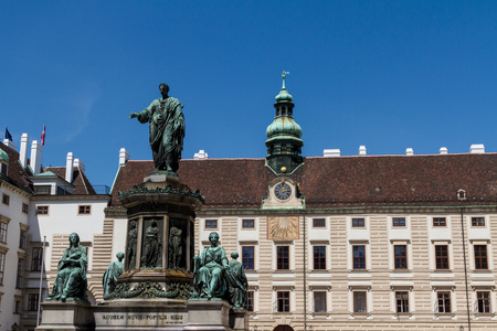 霍夫堡宫和纪念碑。vienna.austria