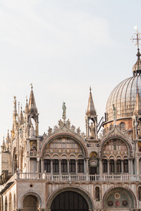 圣马克大教堂，大教堂，教堂的雕像拼接细节总督宫意大利威尼斯