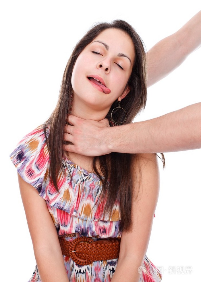 想掐死的女孩的手