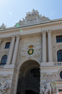 霍夫堡宫和纪念碑。vienna.austria