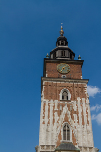 大会堂塔在克拉科夫主要广场图片
