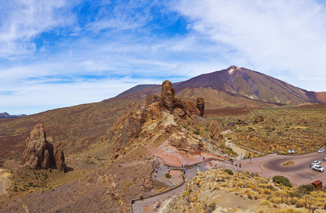 火山泰德国在特内里费岛金丝雀