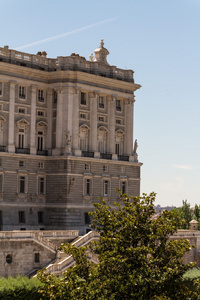 西班牙马德里建筑背景的皇家宫殿