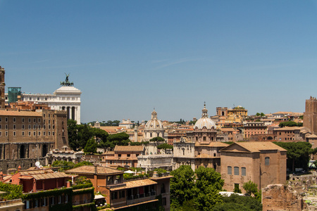 旅行系列意大利。查看上面的意大利罗马市中心