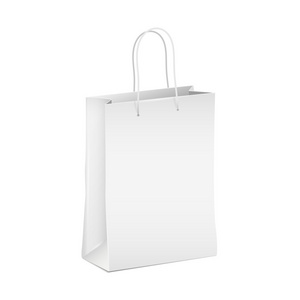 空白色购物纸袋