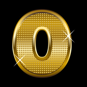 智慧财产金色字体类型字母 o照片