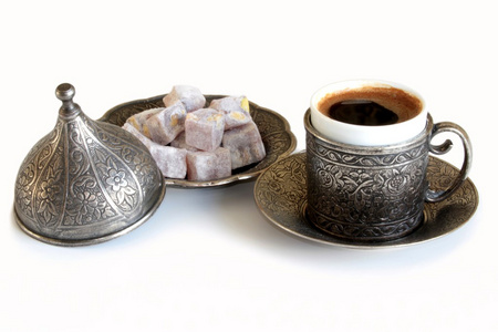 土耳其咖啡和土耳其软糖
