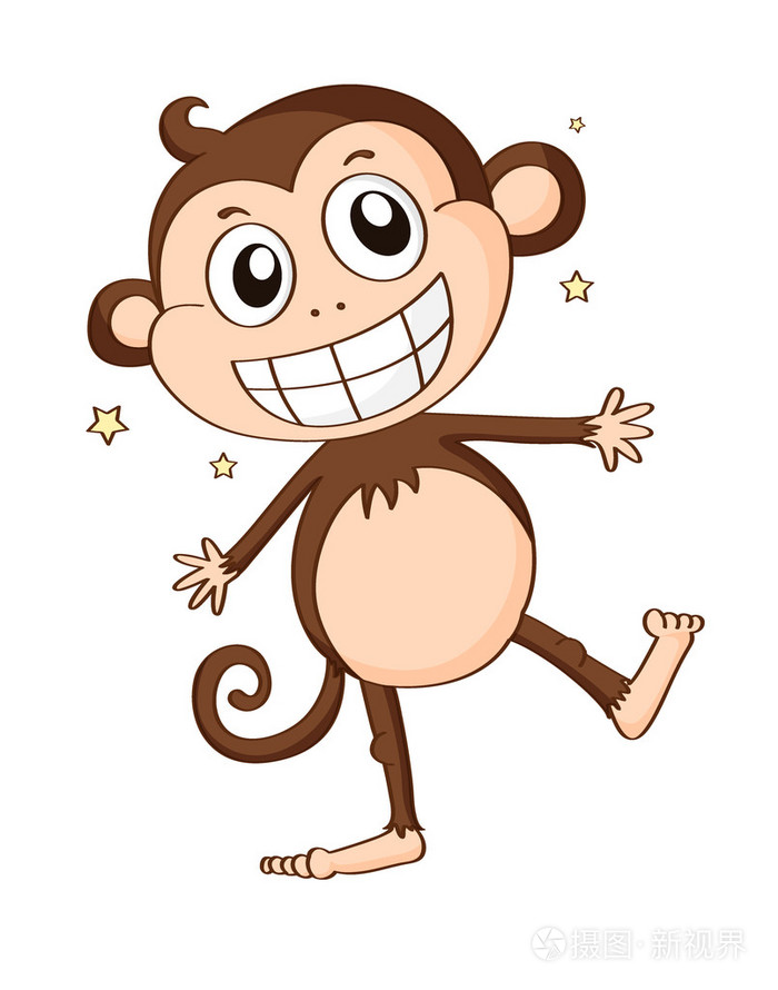 一只猴子插画-正版商用图片1anjhs-摄图新视界