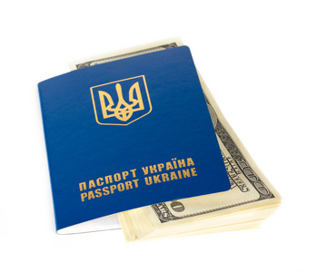 乌克兰外国护照和美元图片