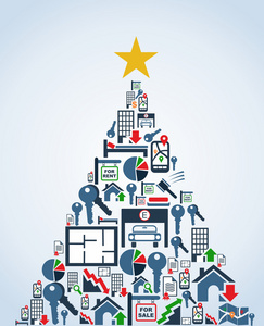 房地产行业图标圣诞树图片
