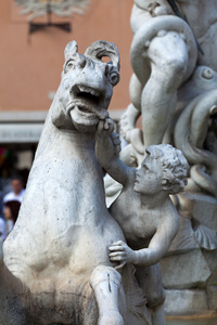 纳沃纳广场，海王星喷泉在罗马，意大利