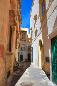 小巷。加里波利。普利亚大区。意大利