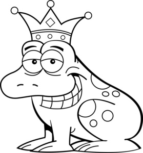 卡通青蛙头戴皇冠