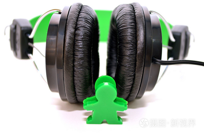 绿色耳机