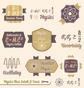 复古物理类标签和图标图片