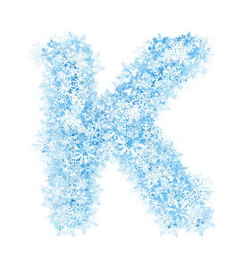 冰霜雪花字母 k