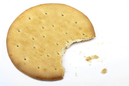 吃了一半吃了一半的饼干照片