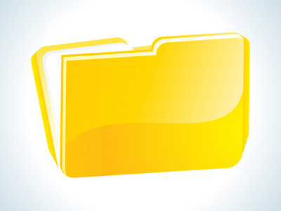 黄色的抽象光泽 web 文件夹图标