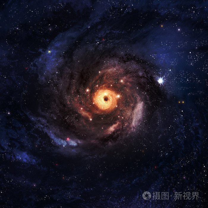 令人难以置信的美丽的螺旋星系,在宇宙深处的某个地方