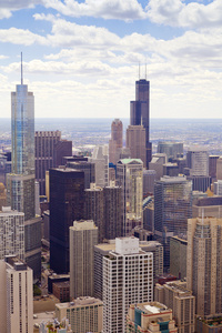 鸟瞰图芝加哥市中心